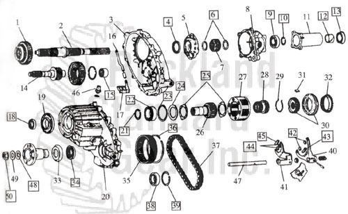 New Process 231 Transfer Case / Chevy diagram