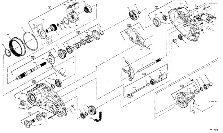 Borg Warner 4406 Transfer Case diagram