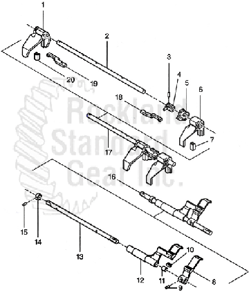 Tremec T-56 C5 Corvette Shift Shafts diagram