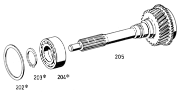 ZF S6-40 Input Shaft diagram